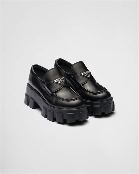 prada loafers italy|Prada monolith loafers women's.